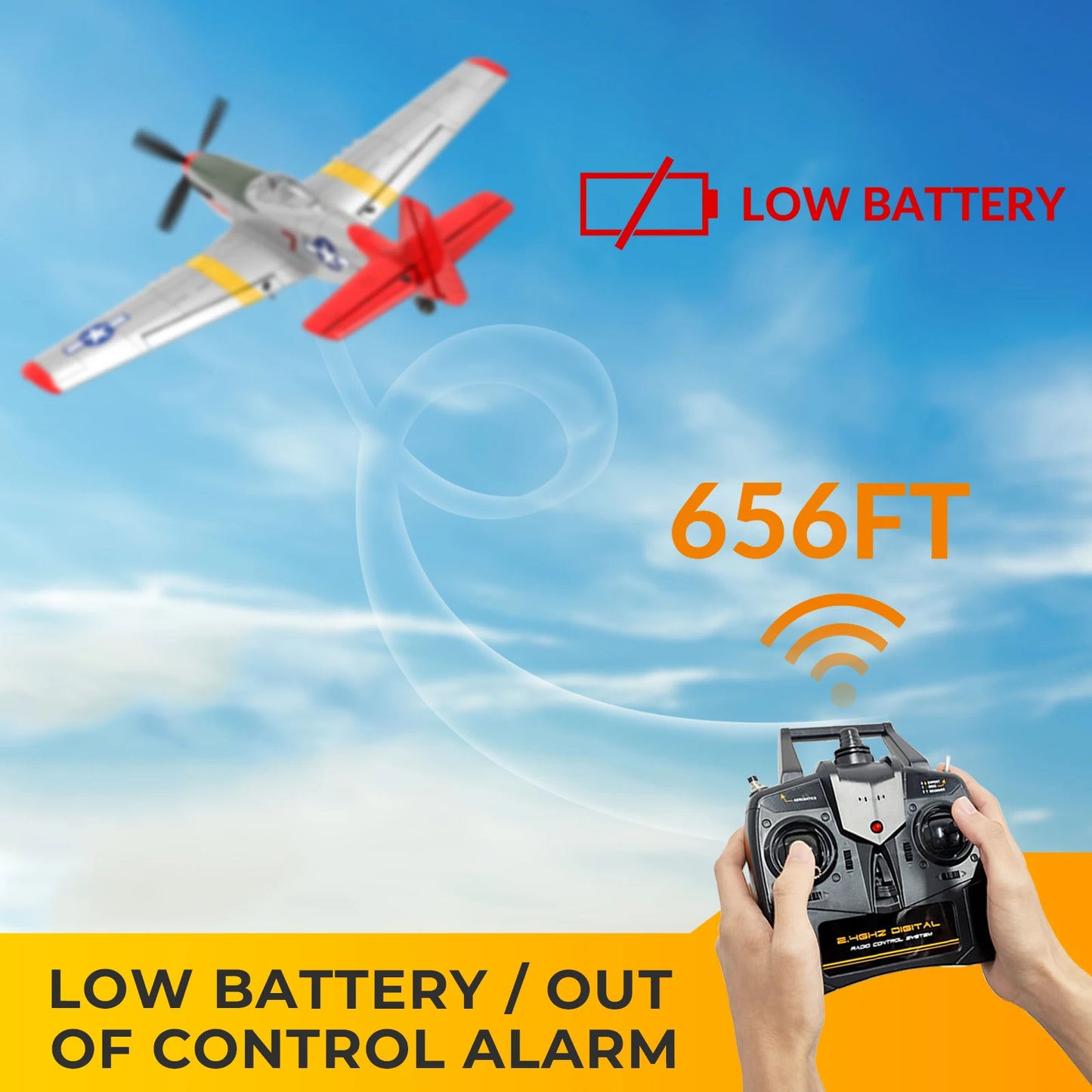 Volantexrc P51 Mustang RC Plane 4 Channel Easy Assembly
