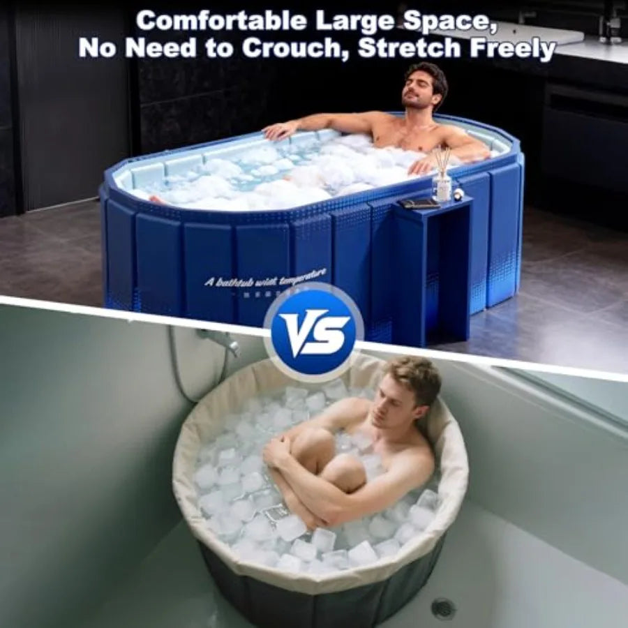 Portable Collapsible Cold Plunge Bathtub Foldable Ice Bath Spa