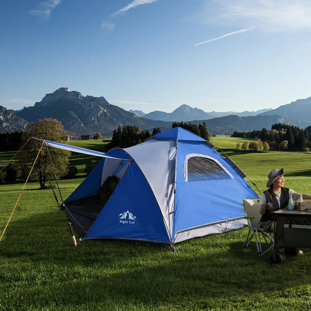 Night Cat Pop Up Tent For 2-3 Persons With Rainfly