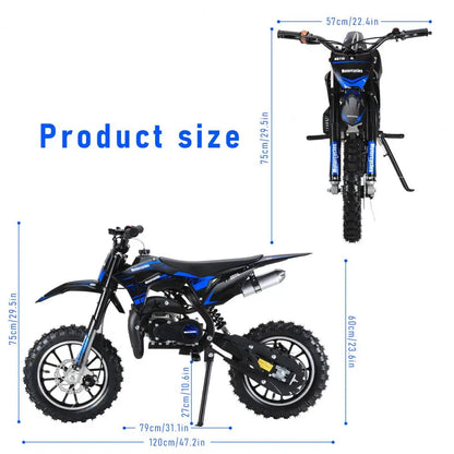 49cc Mini Dirt Bike Disc Brakes And Off Road Tires