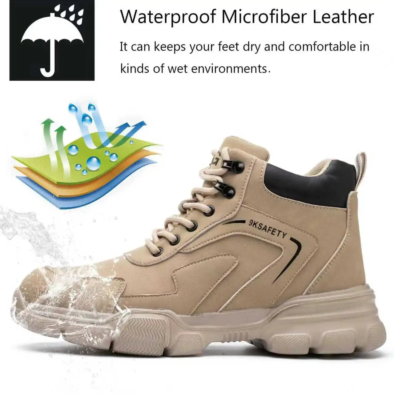 Lightweight Anti Puncture Work Safety Boots For Men And Women