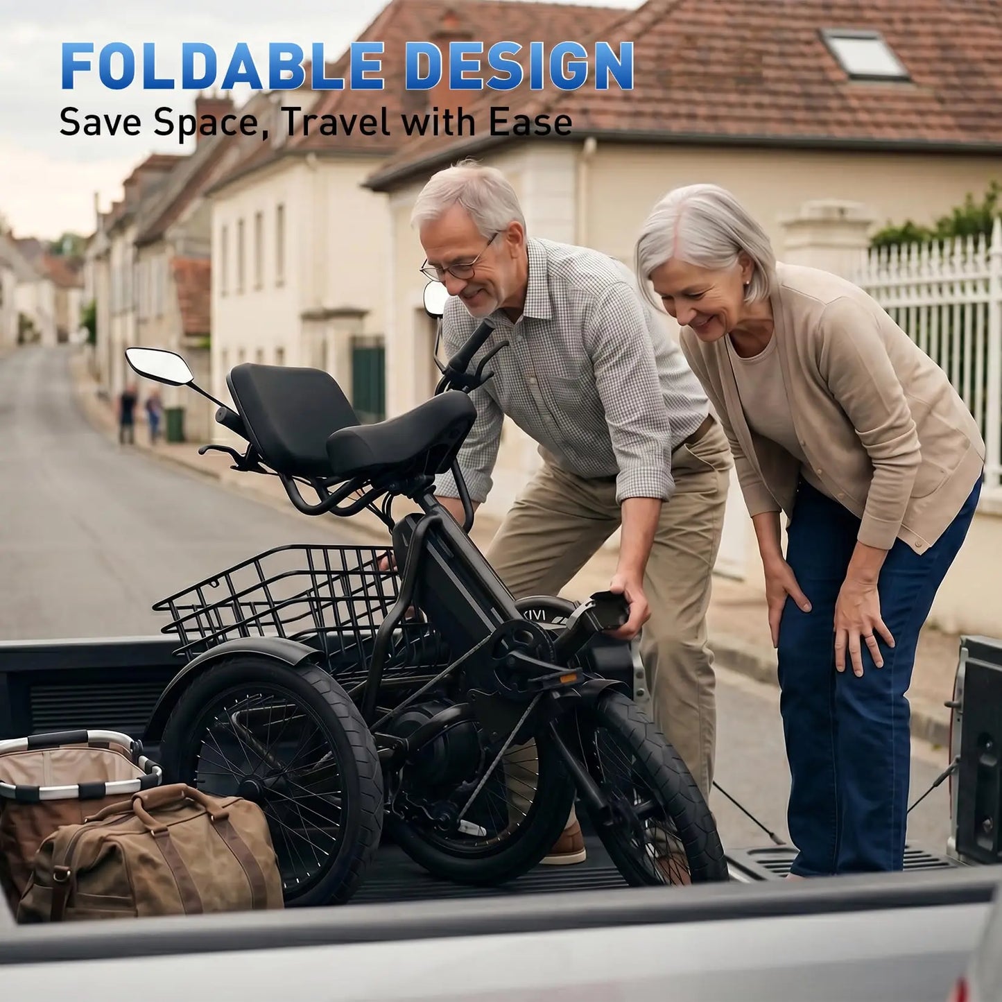Vivi FatGo1 750W Electric Tricycle for Adults With Basket