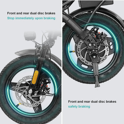 Furider 560W Folding Electric Bike With 48V Removable Battery
