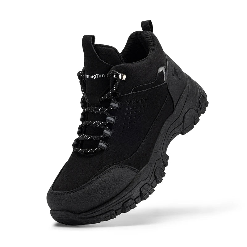 Mens Mid Height Hiking Boots Non Slip Outdoor Trekking