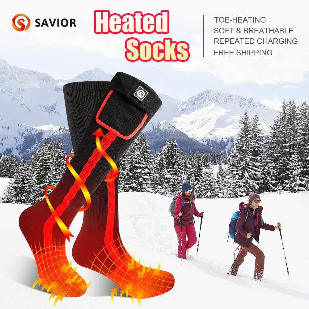 Snow Deer Rechargeable Heated Socks With 2200MAH Battery Pack