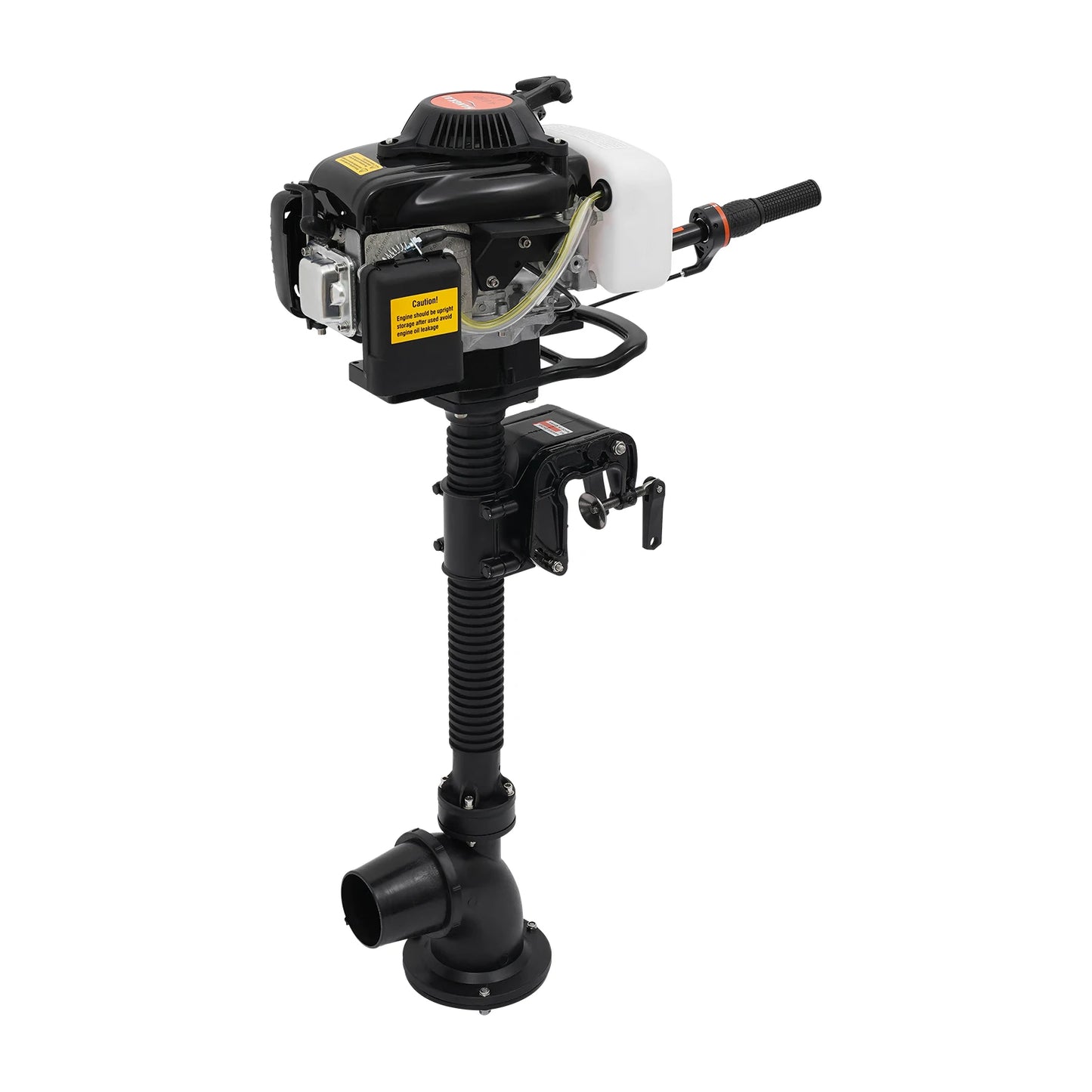 4HP 55cc 4-Stroke Outboard Motor, 2900W Boat Engine with Jet Pump, 360° Tilt for Inflatable Fishing Boats, Manual Start