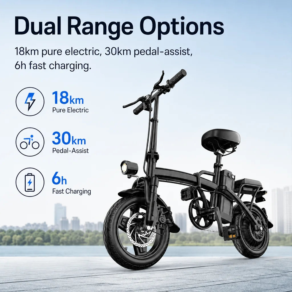 Portable 500W Folding Electric Bike For Urban Commuting