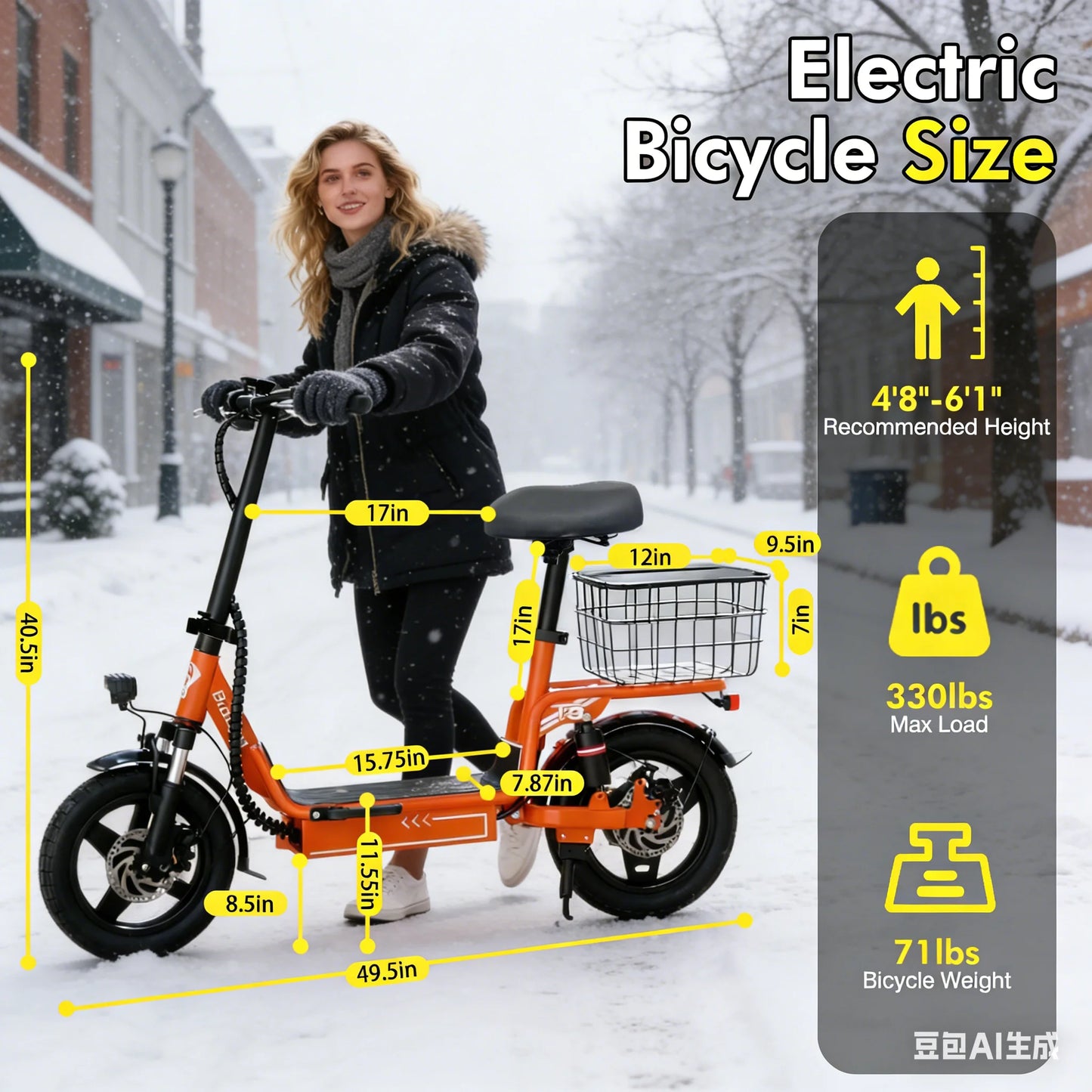 Bodywel T3 Foldable Electric Bike With Rechargeable Battery