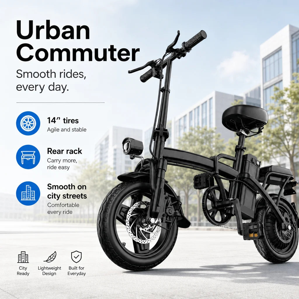 Portable 500W Folding Electric Bike For Urban Commuting