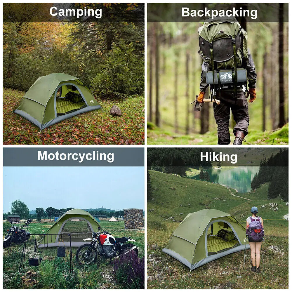 Night Cat Three To Four Person Waterproof Camping Tent With Rainfly Double Layer