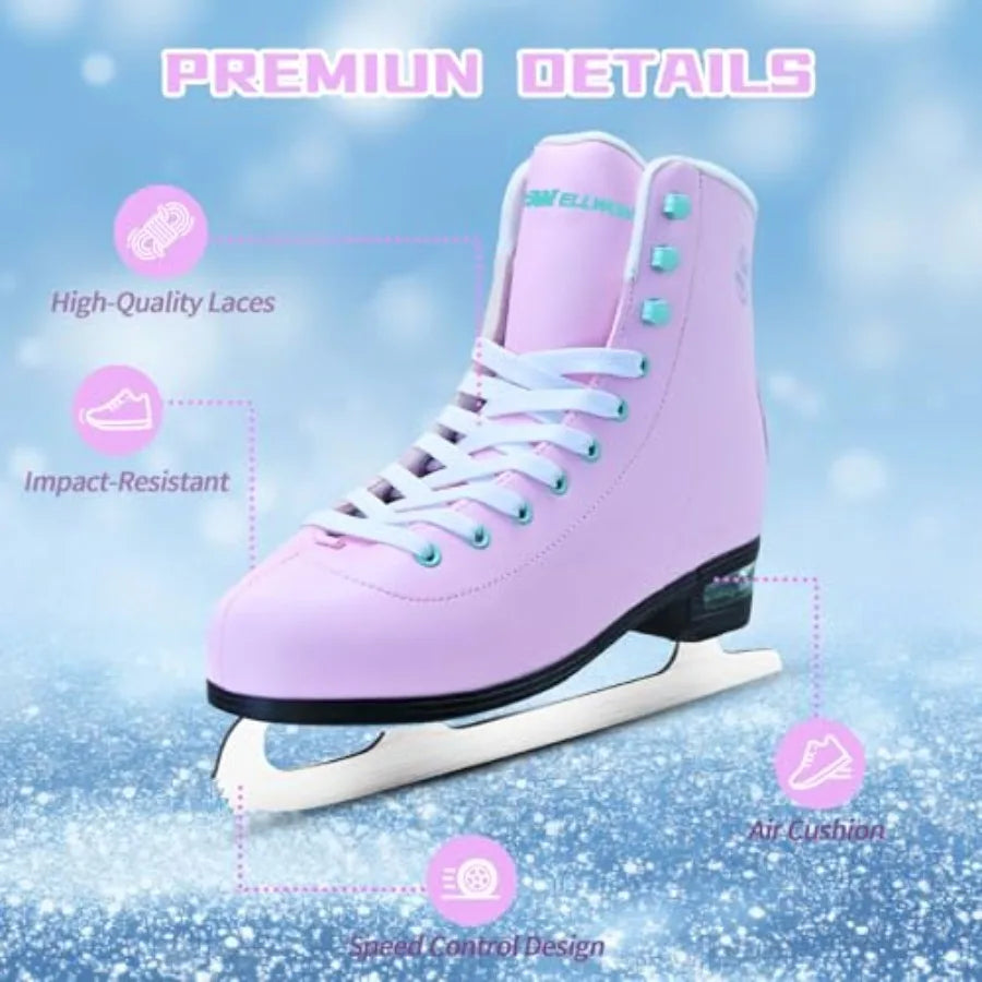 Women Figure Skates With Air Cushion And Velvet Lining