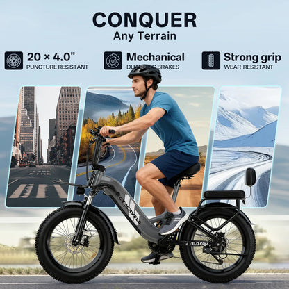 CYBERVELO Step-Thru Electric Bike EK12 1500W 80 Miles