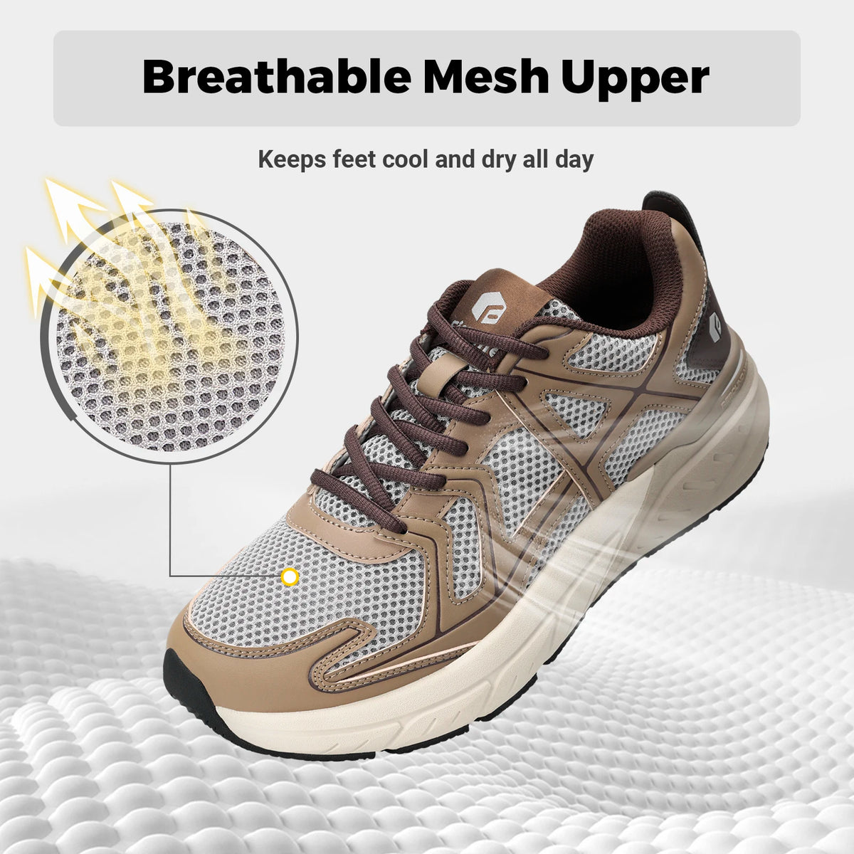 FitVille Men's Extra Wide Walking Sneakers With Bouncy Support