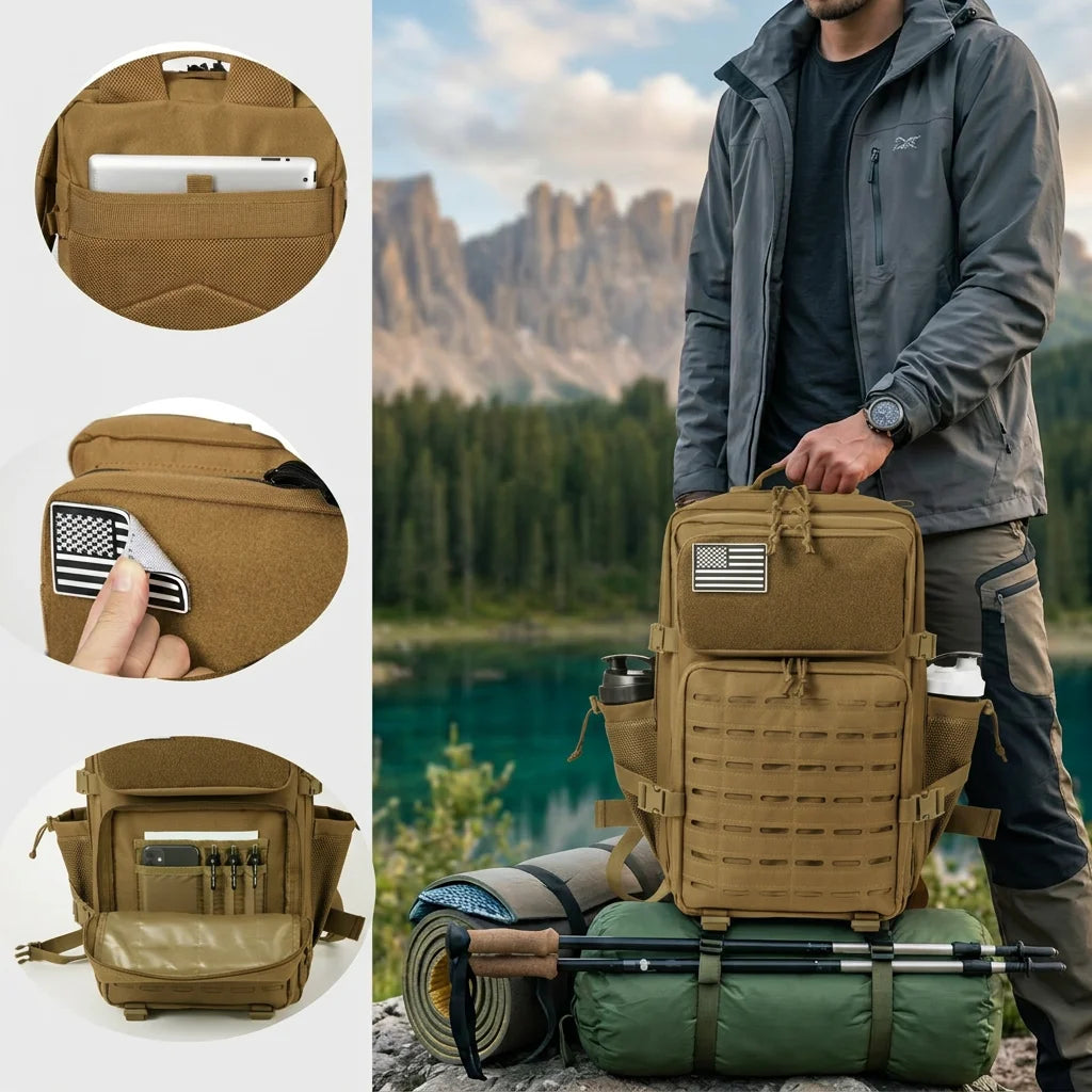 ReFire Gear Molle Tactical Backpack For Camping And Travel