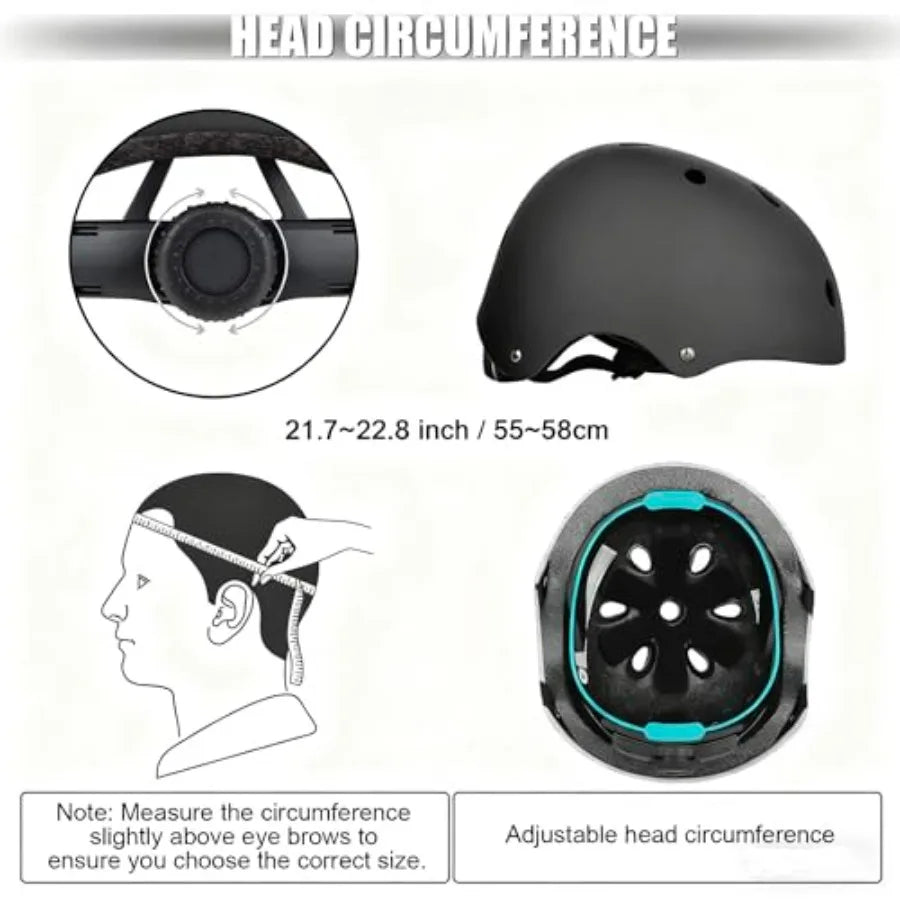 Kids Bike Helmet And Pads Protective Gear Set For Skaters