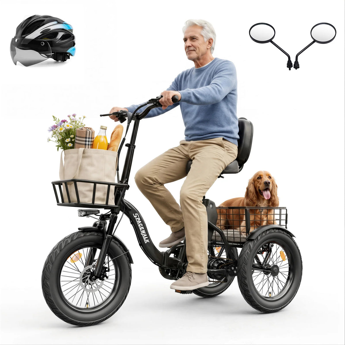 Eilleo Spacewalk Folding Electric Trike With 1200W Motor