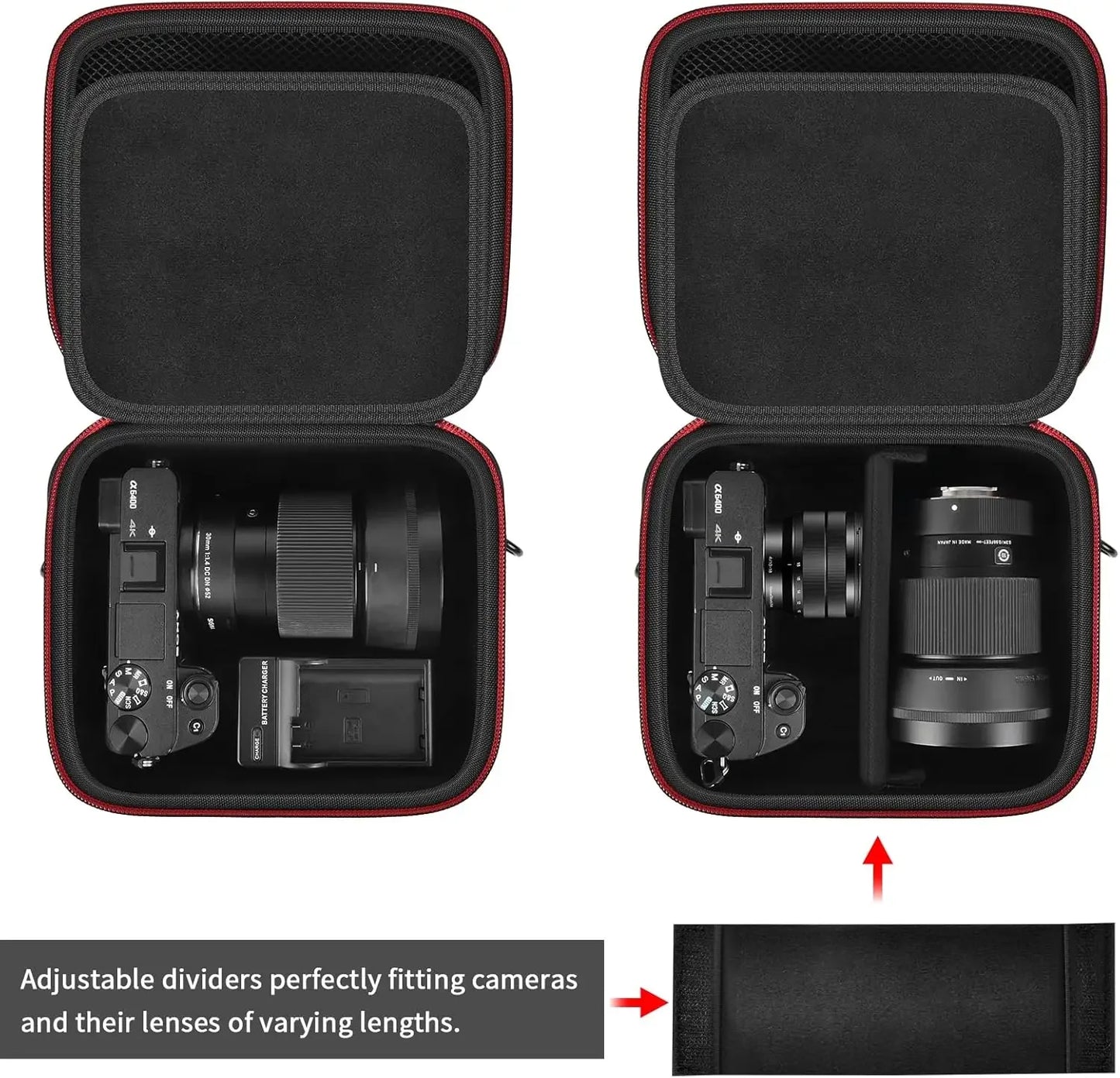 Camera Case for Sony Alpha Alpha a6400/ a6700/ a6100/ a6000/ a6600/ a6500 Mirrorless Digital Camera, Hard Travel Bag with