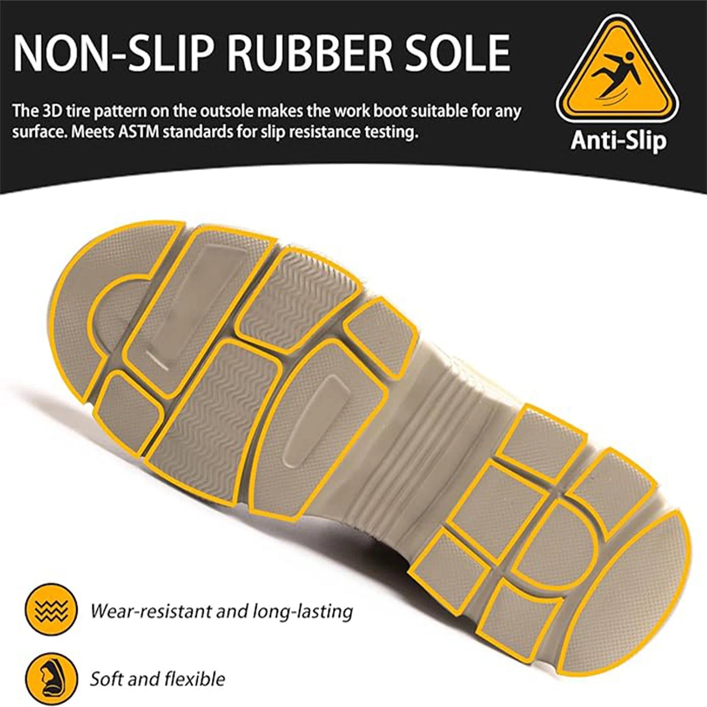 Impact Resistant Steel Toe Safety Boots For Construction Labor