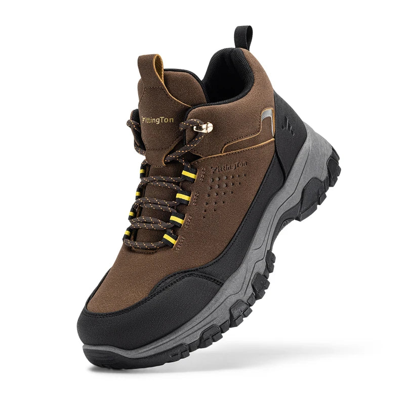 Mens Mid Height Hiking Boots Non Slip Outdoor Trekking