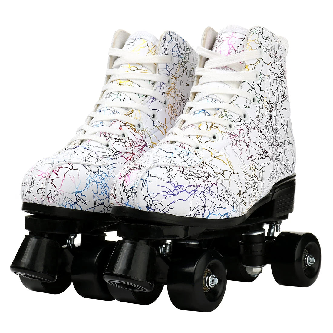 YYW Flashing Quad Roller Skates For Adults Women Men Outdoor