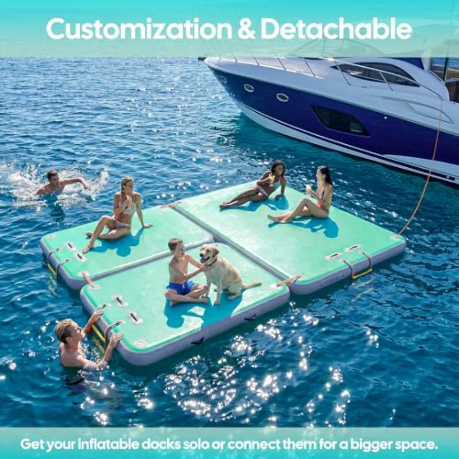Inflatable Floating Dock Island Raft For Pool Lake River Ocean
