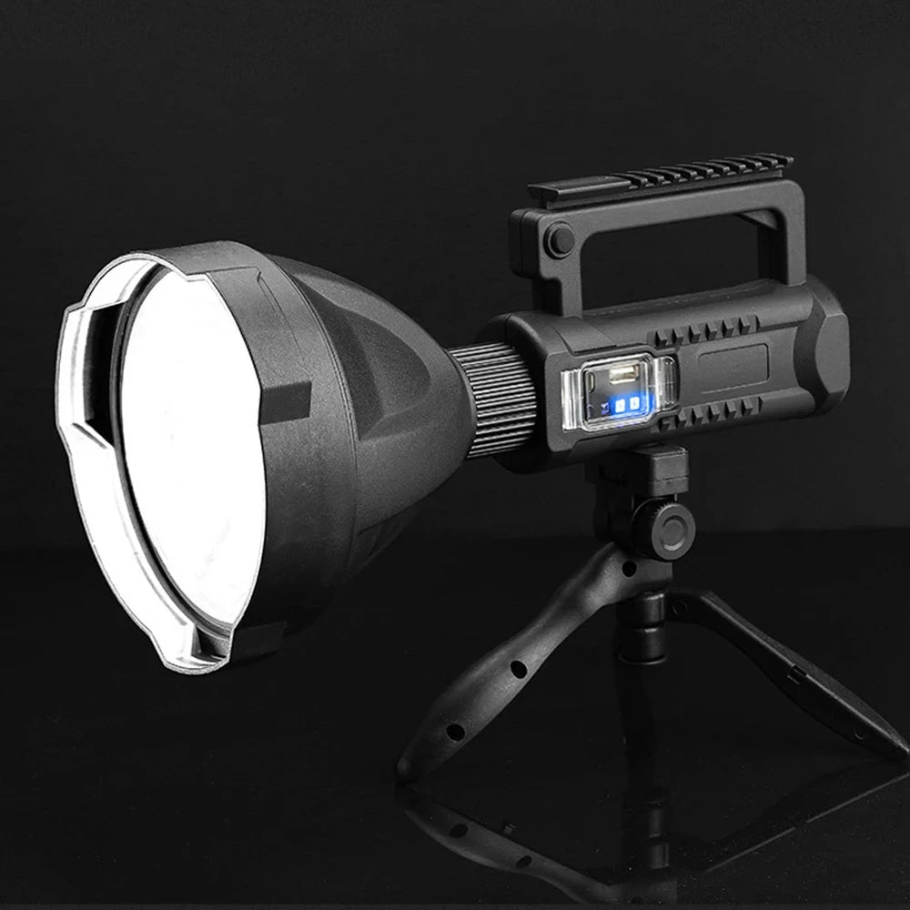 Rechargeable LED Spotlight Portable USB Searchlight Waterproof