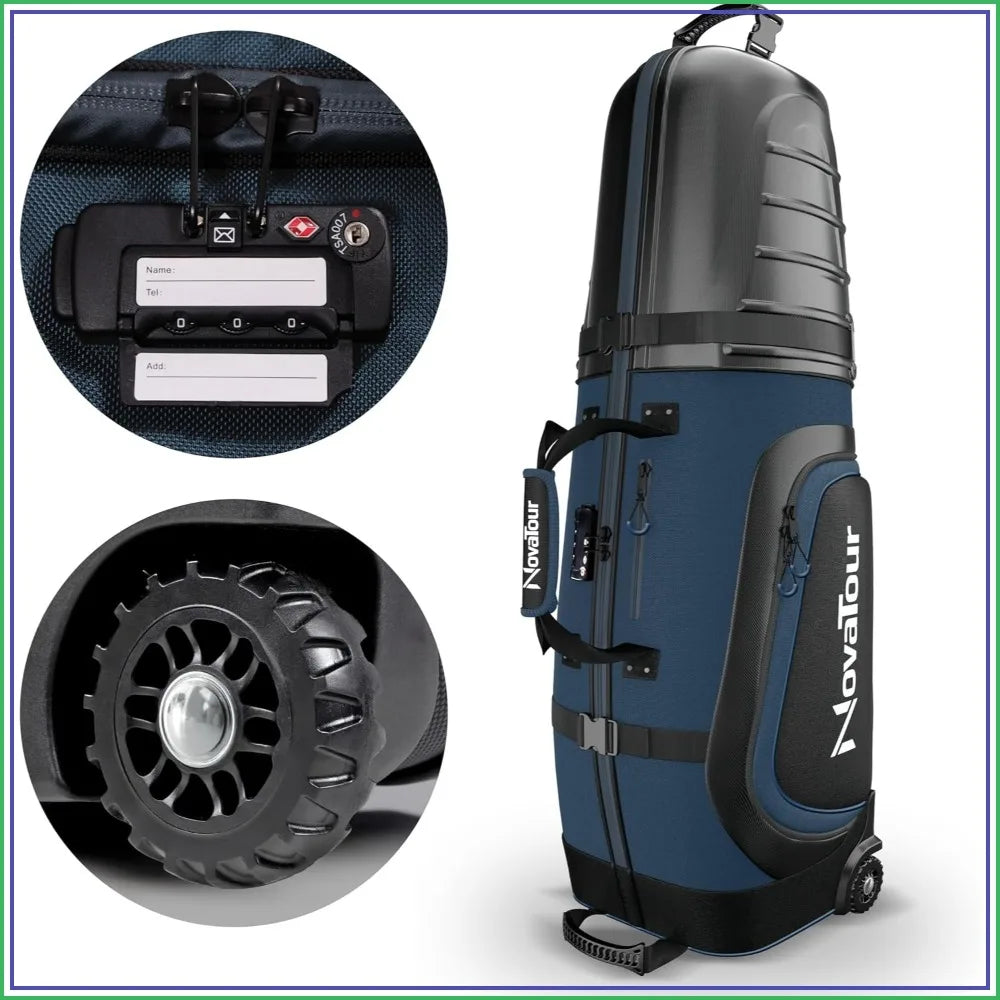 Golf Travel Bag Hard Case Top 1680D With TSA Locking