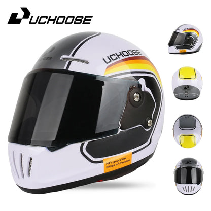 UCHOOSE Retro Motorcycle Helmet DOT Open Face Classic Style