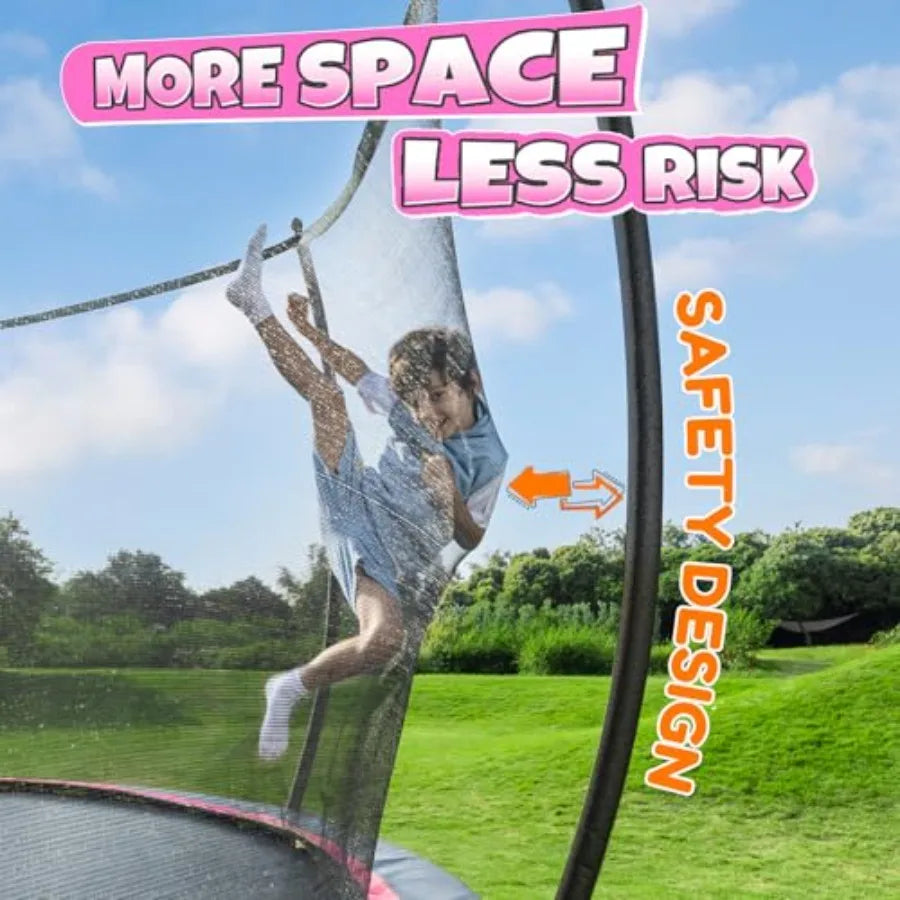 Outdoor Recreational Trampoline With Safety Enclosure ASTM Approved