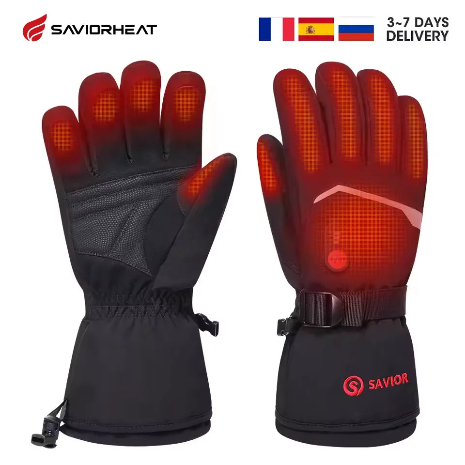 Savior Heated Rechargeable Electric Waterproof Winter Gloves