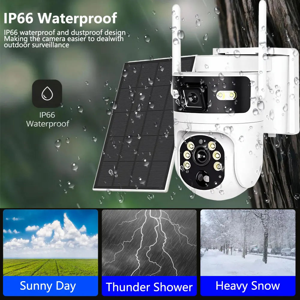 MvpSecam 8MP 4K PTZ Solar 4G IP Camera Outdoor Security