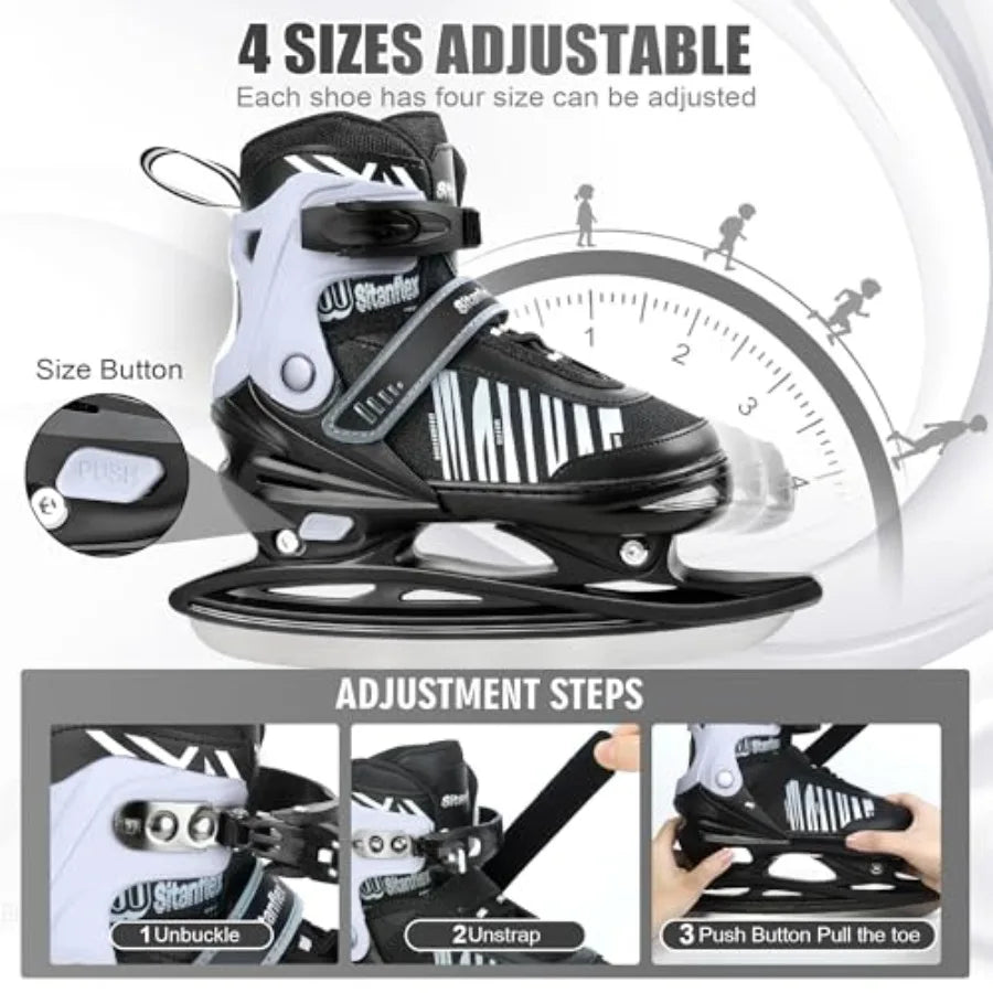 Adjustable Kids Ice Skates For Beginners Ice Hockey