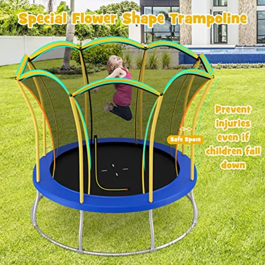 ASTM Approved Recreational Trampoline With All Round Enclosure Indoor Outdoor