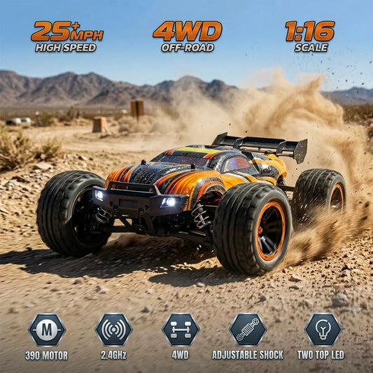 HAIBOXING 16890S 1:16 RC Truck, Max Speed 25MPH, 4WD Off Road RC Car, Waterproof Electronic Components, Suit to All Terrains and Gifts