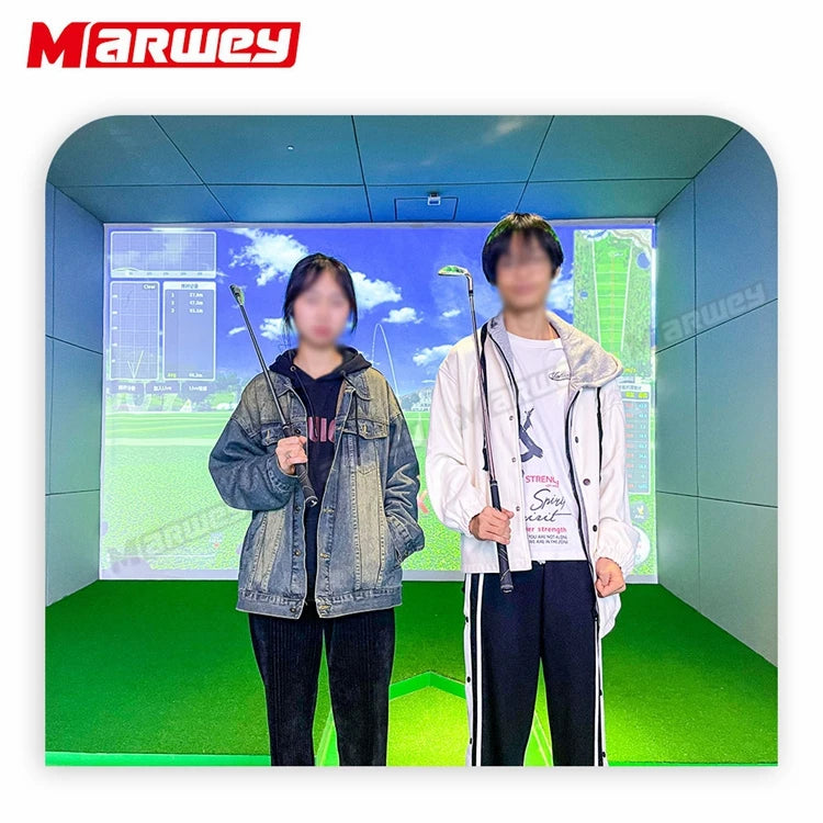 Marwey Professional Indoor Interactive Golf Projection Simulator Machine
