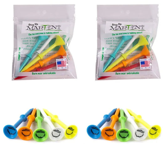 Golf Tees DMT007 Durable Plastic Step-Up Tees 5 Pack