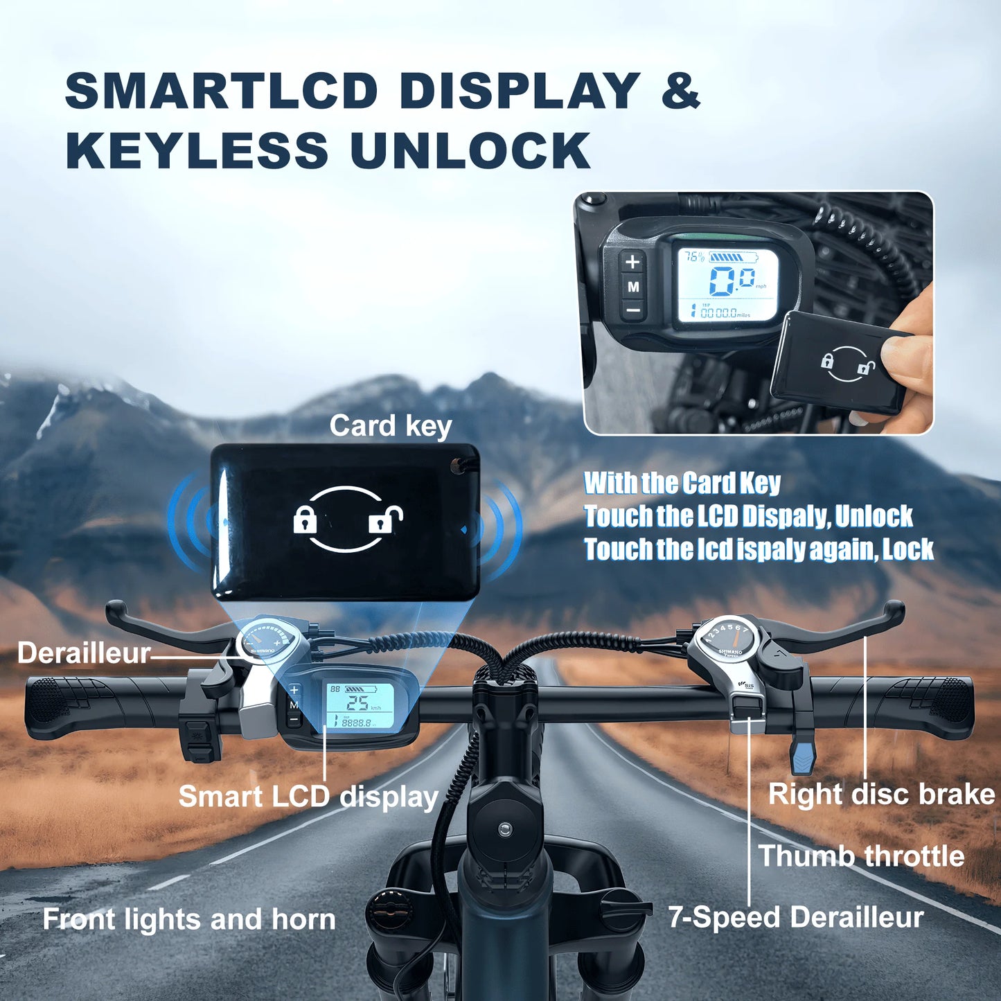 EOEOTWO Electric Mountain Bike 750W Peak With 36V Battery