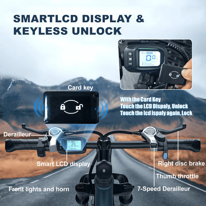 EOEOTWO Electric Mountain Bike 750W Peak With 36V Battery