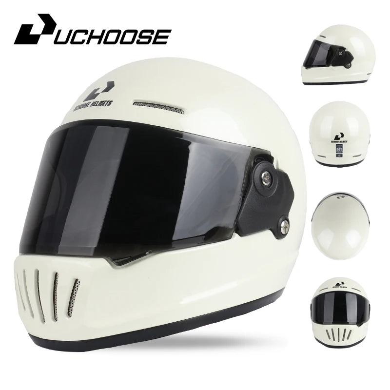 UCHOOSE Retro Motorcycle Helmet DOT Open Face Classic Style