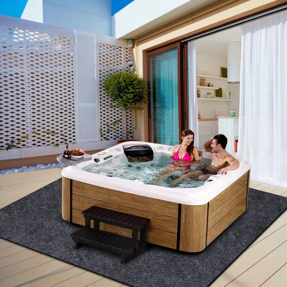 NBVCX Inflatable Hot Tub Mat Waterproof Non Slip Floor Protector
