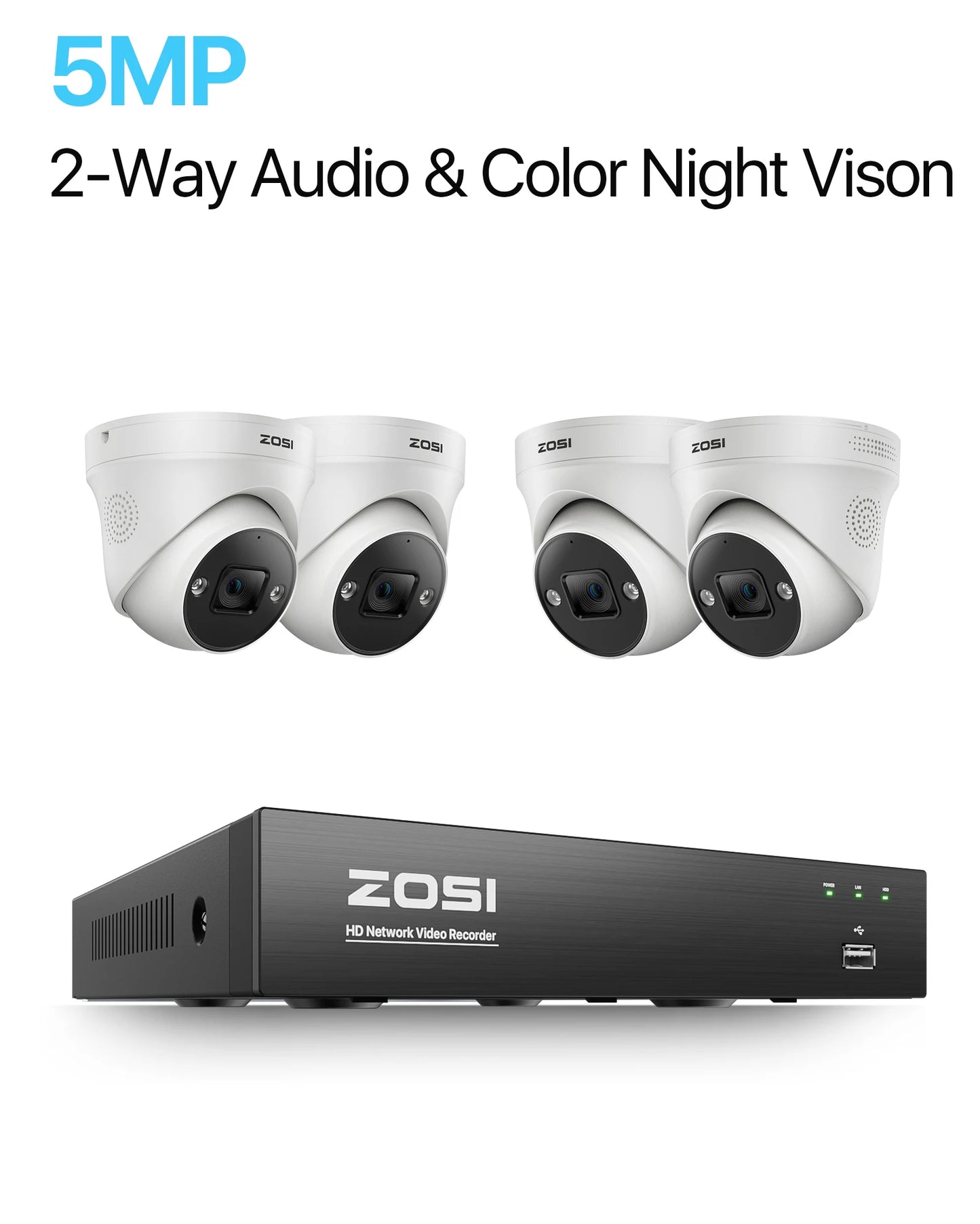 ZOSI 4K 8MP POE Video Surveillance Kit 8Channel NVR System