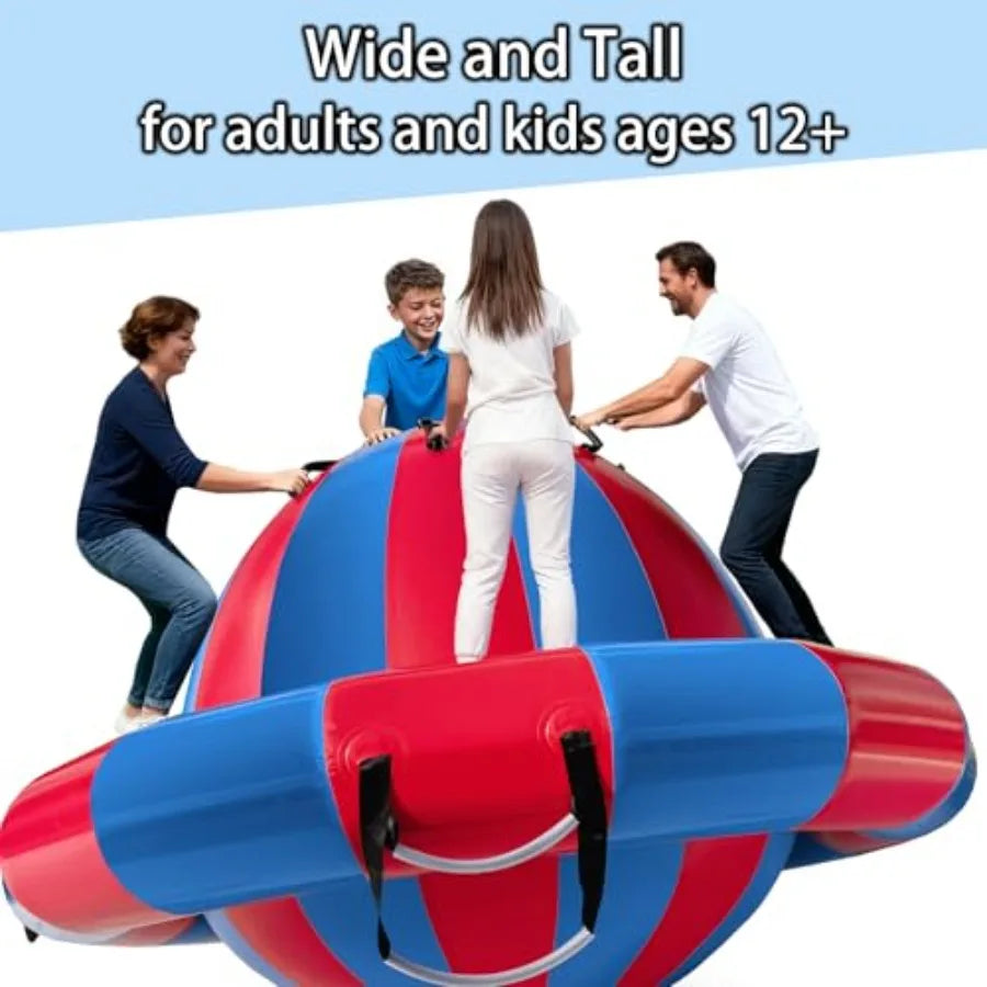 Inflatable Dome Rocker Water Bouncer With Eight Handles 660Lbs Capacity