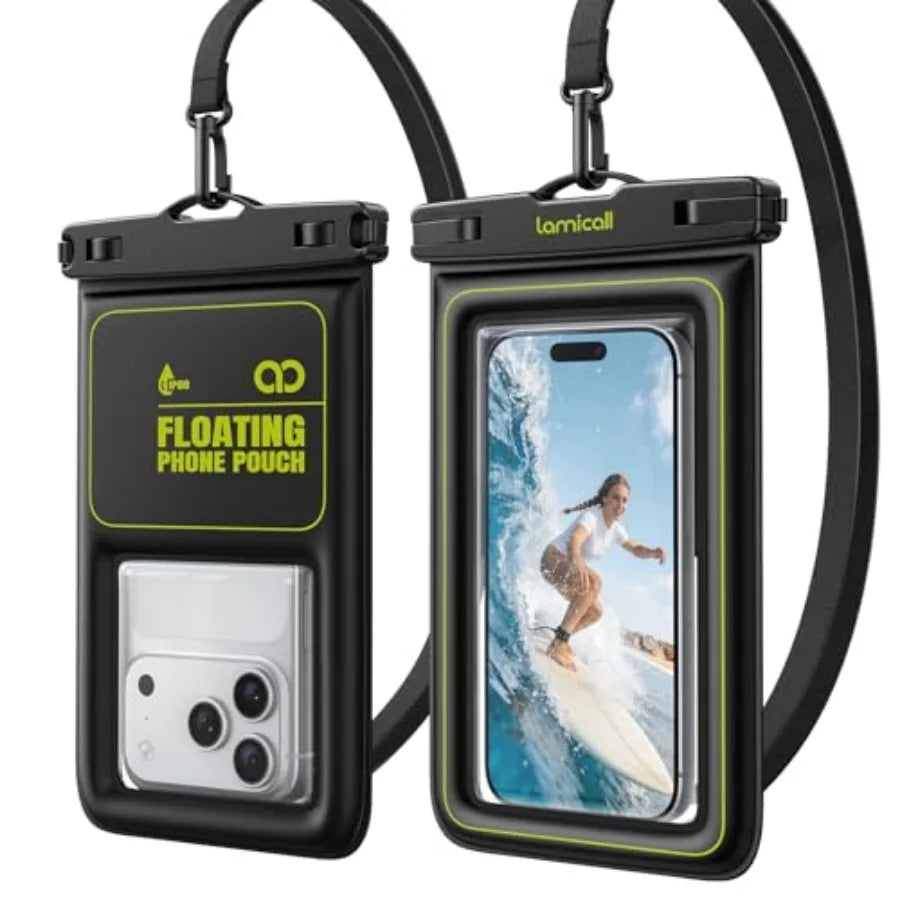 IP68 Floating Waterproof Phone Pouch with Lanyard for Smartphones