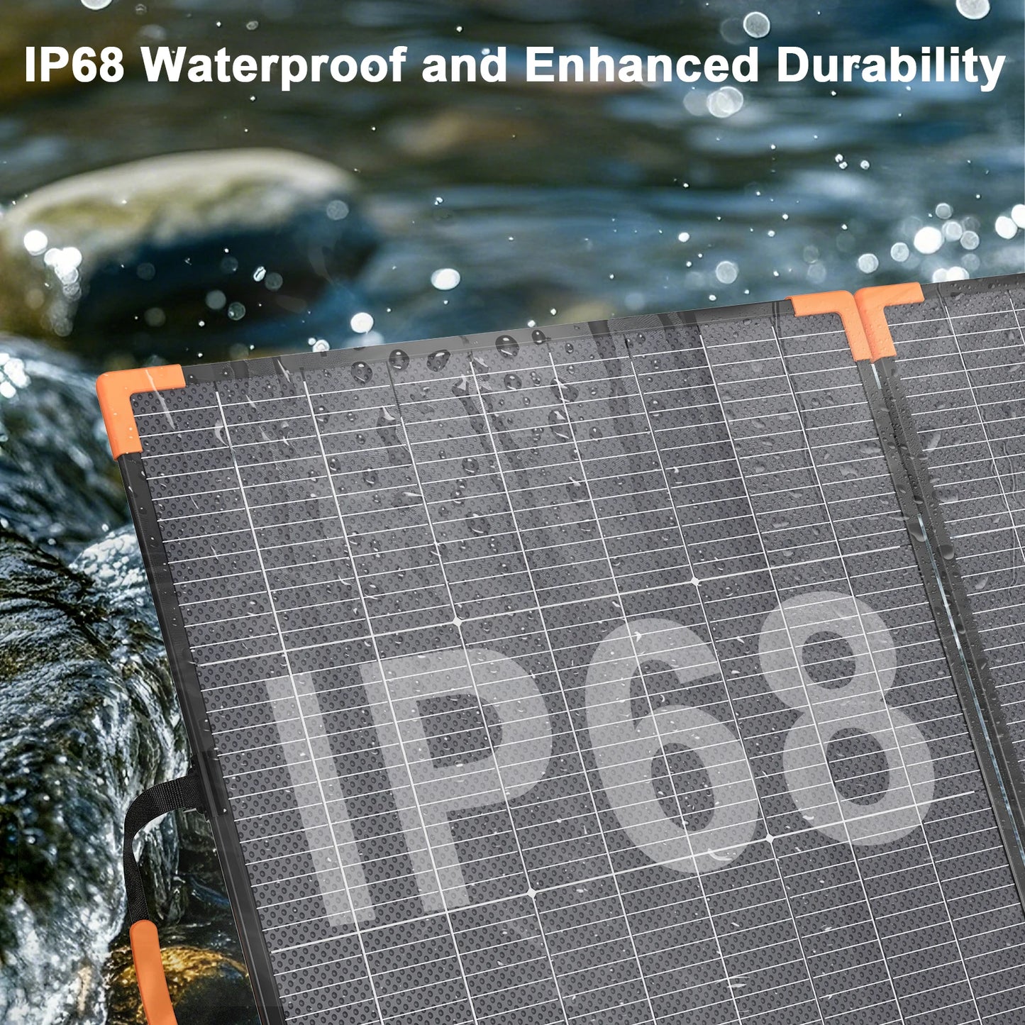 MHPOWOS Foldable Solar Charger 200W Bifacial IP68 For Camping