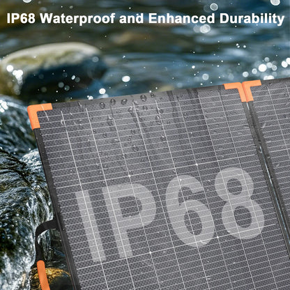 MHPOWOS Foldable Bifacial Solar Panel Charger for Camping and RV