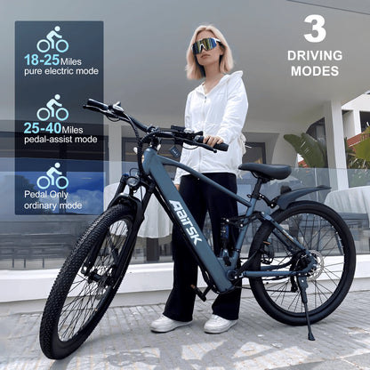 EOEOTWO Electric Mountain Bike 750W Peak With 36V Battery