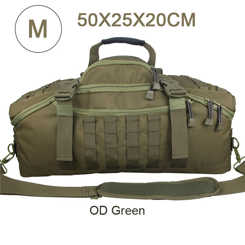 LQARMY Outdoor Mountaineering Bag MOLLE Tactical Backpack Hiking Duffel Bag