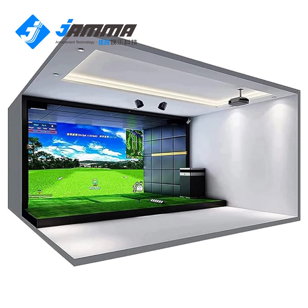 JAMMA Interactive Indoor Golf Simulator With Projection Screen
