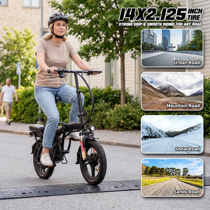 Terrosor Foldable Electric Bike for Adults 500W 48V Battery