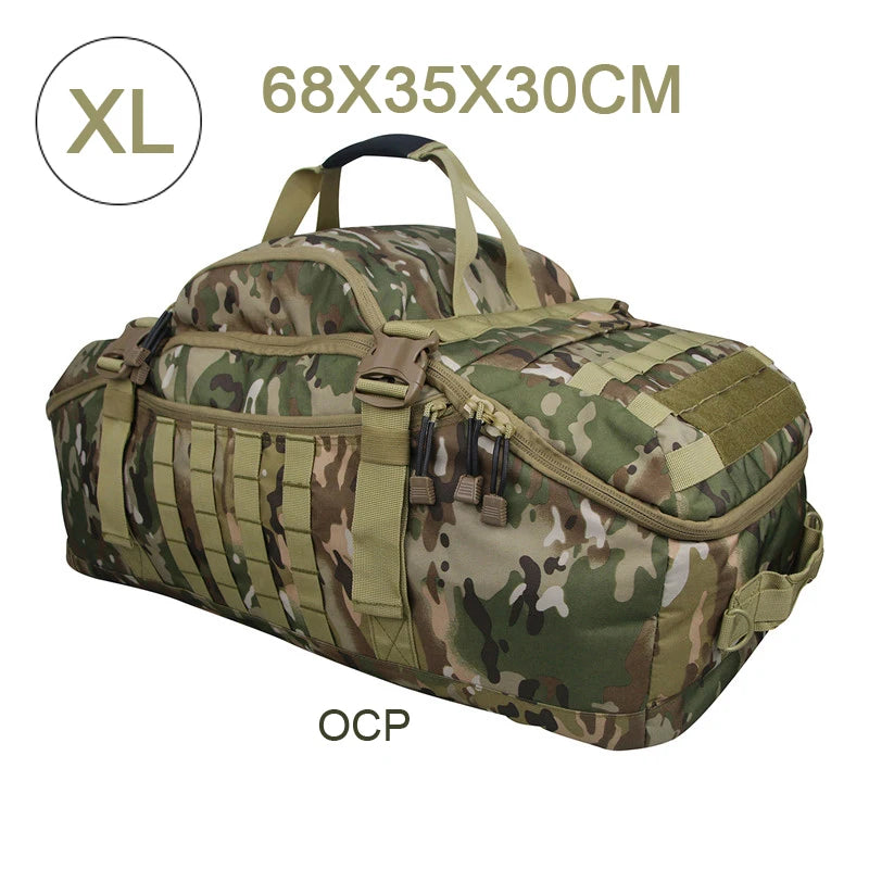 LQARMY Outdoor Mountaineering Bag MOLLE Tactical Backpack Hiking Duffel Bag